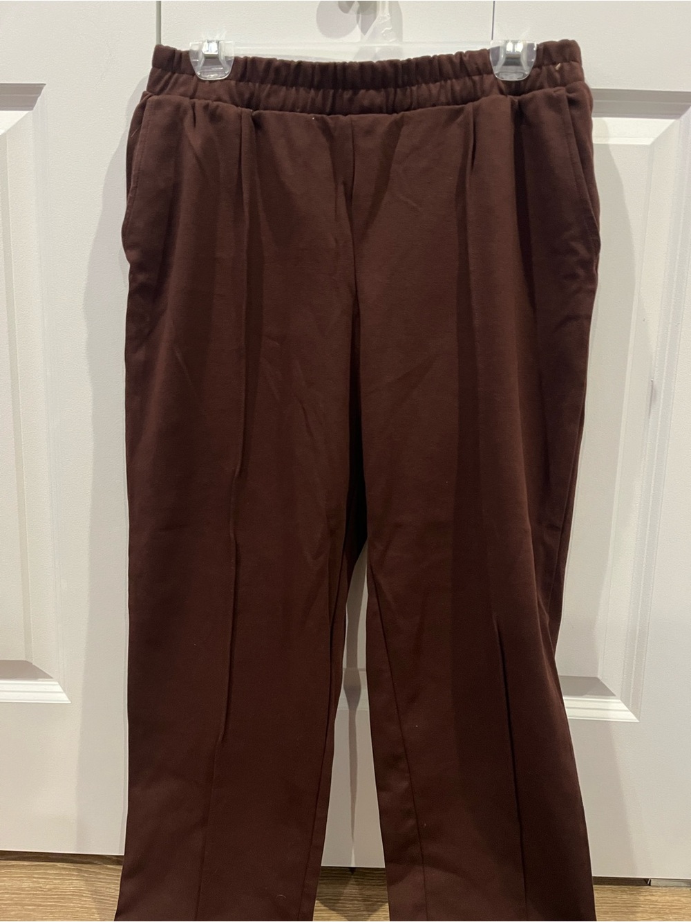 a new day Men's Dark Brown Elastic-Waist Dress Pants
